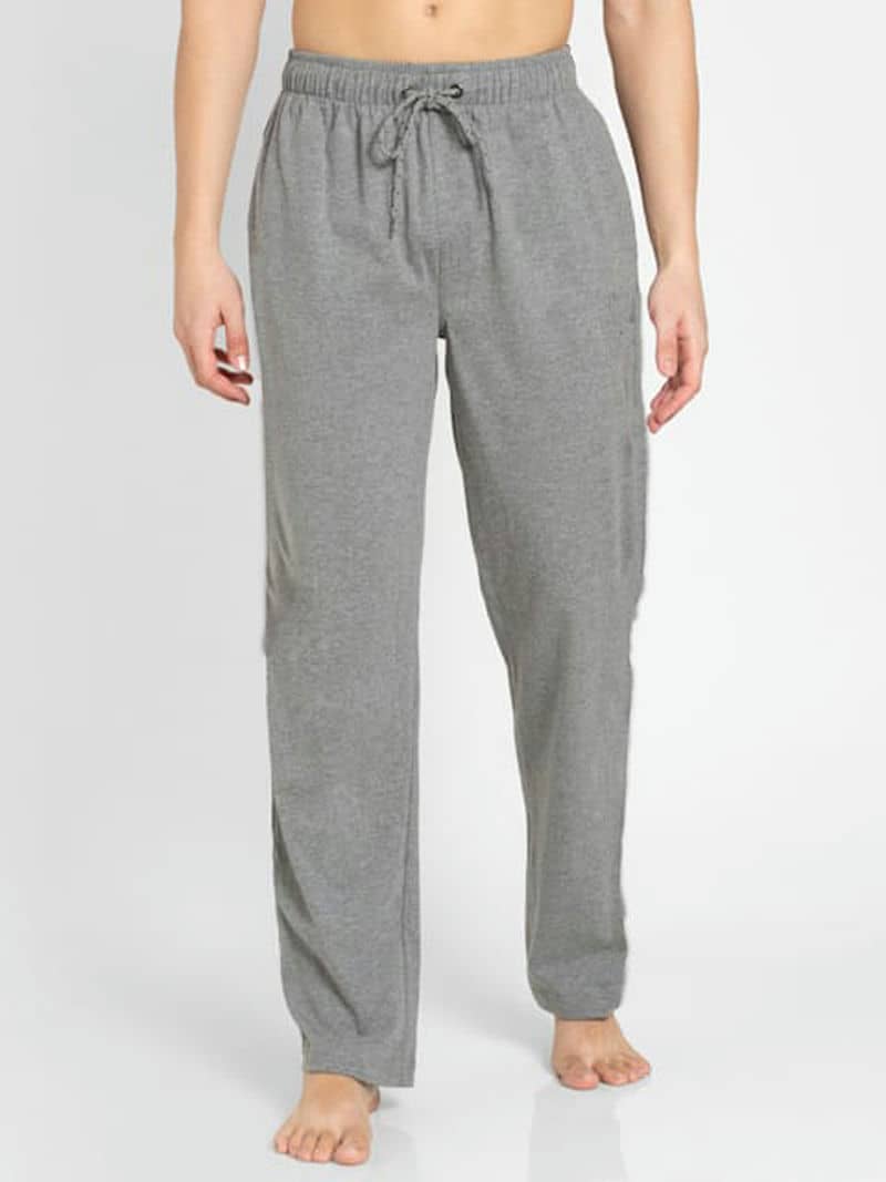 Men's Super Combed Cotton Looper Rich Fabric Straight Fit Trackpants -  Light Grey | M7 Clothing